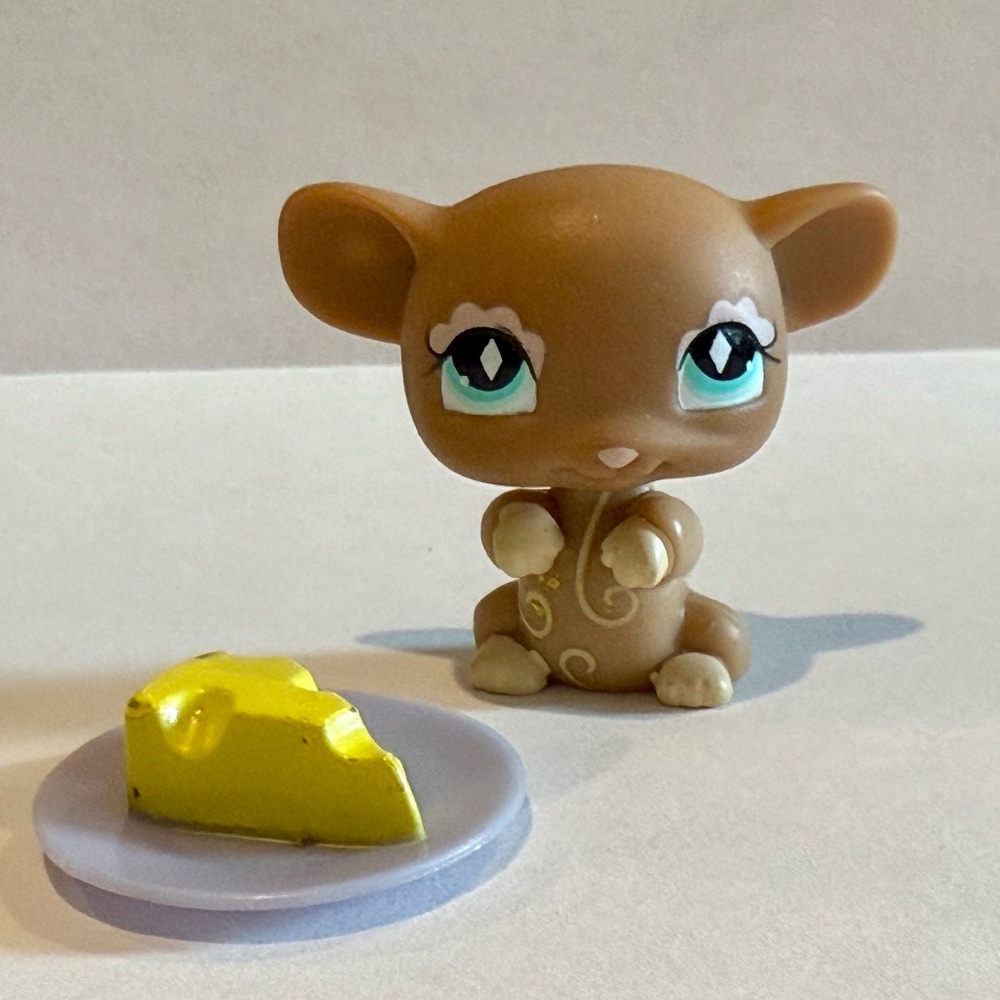 Littlest Pet Shop LPS 580 Mouse Brown Portable Pets ~ AUTHENTIC